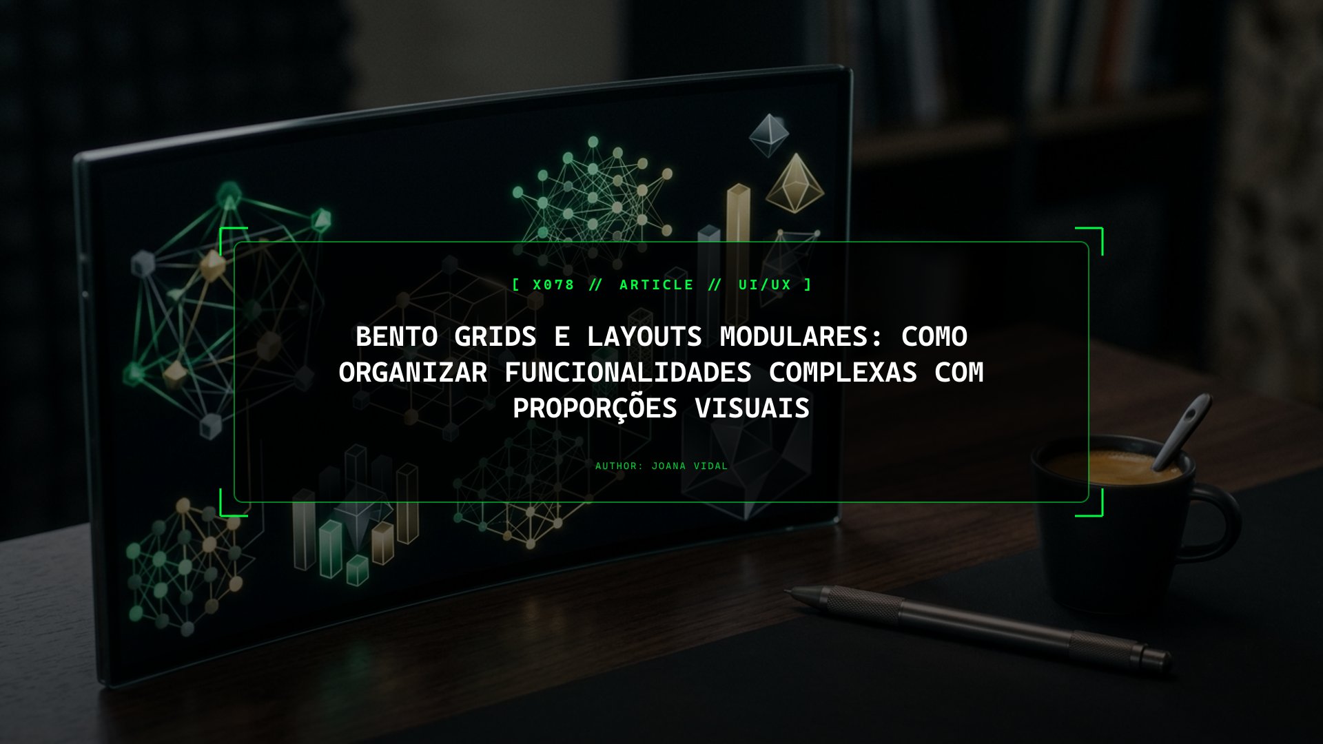 Bento Grids e Layouts Modulares: Como Organizar Funcionalidades Complexas com Proporções Visuais