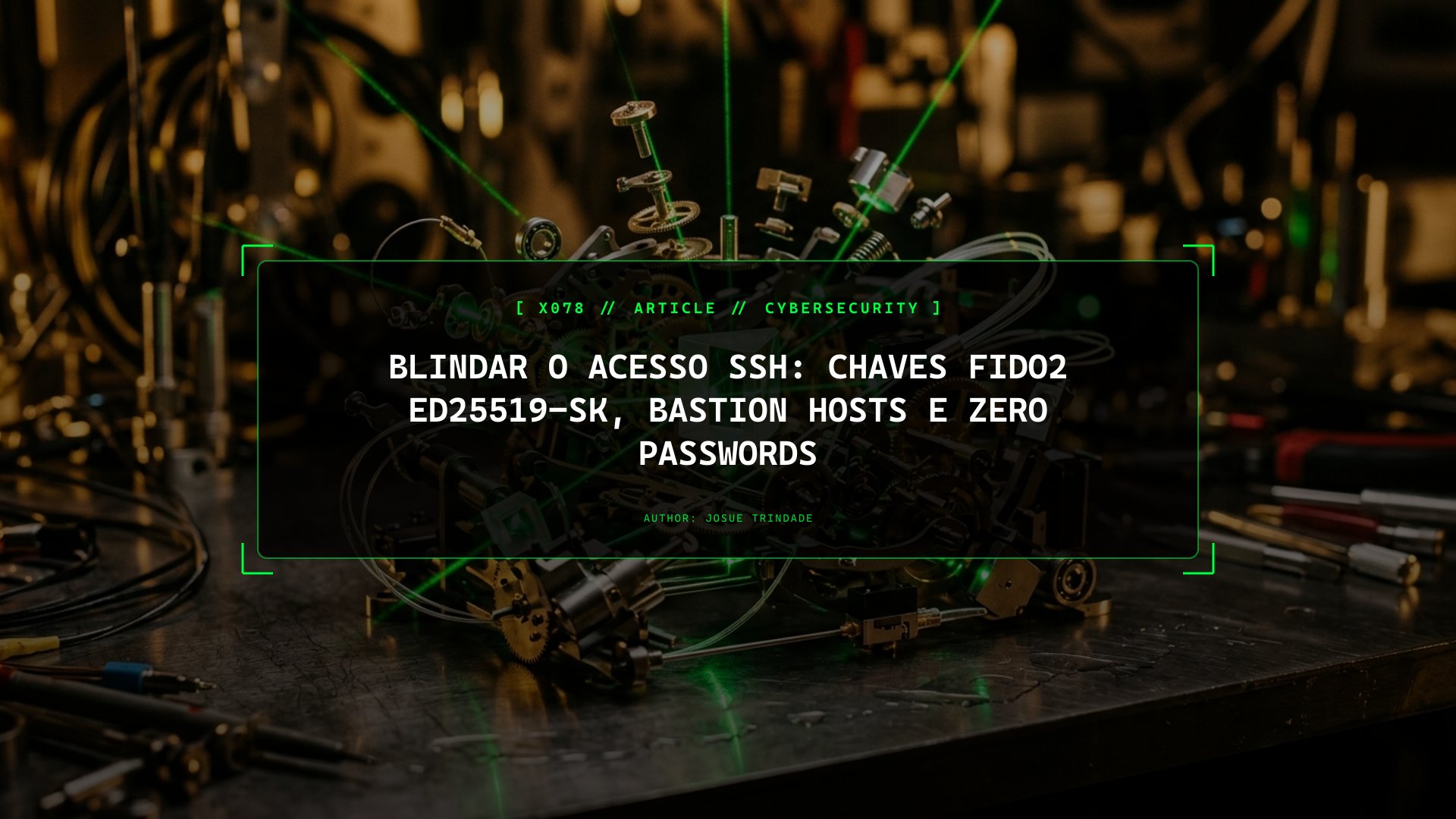Blindar o SSH em Produção: Chaves FIDO2 ed25519-sk, Bastion Hosts e o Fim das Passwords
