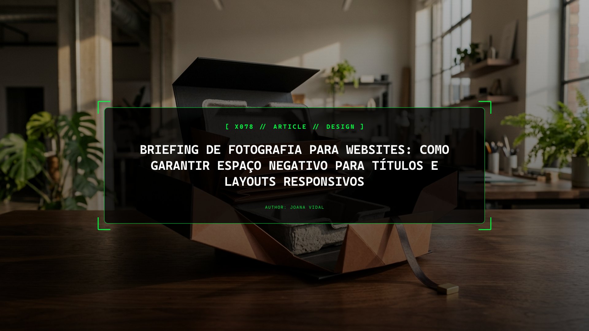 Briefing de Fotografia para Websites: Como Garantir Espaço Negativo para Títulos e Layouts Responsivos