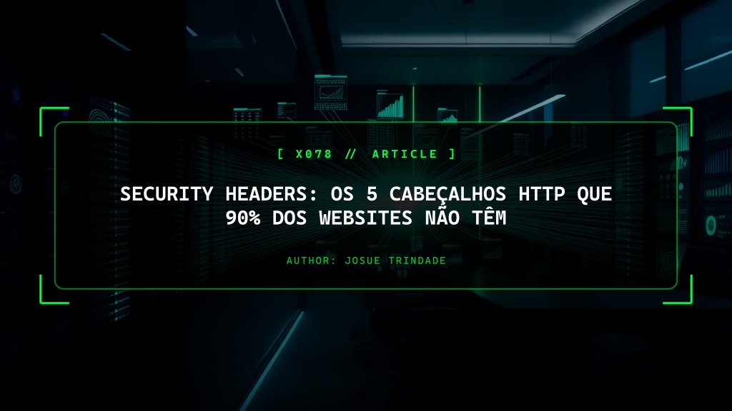 Security Headers: Os Cabeçalhos HTTP Que 90% dos Websites Não Têm