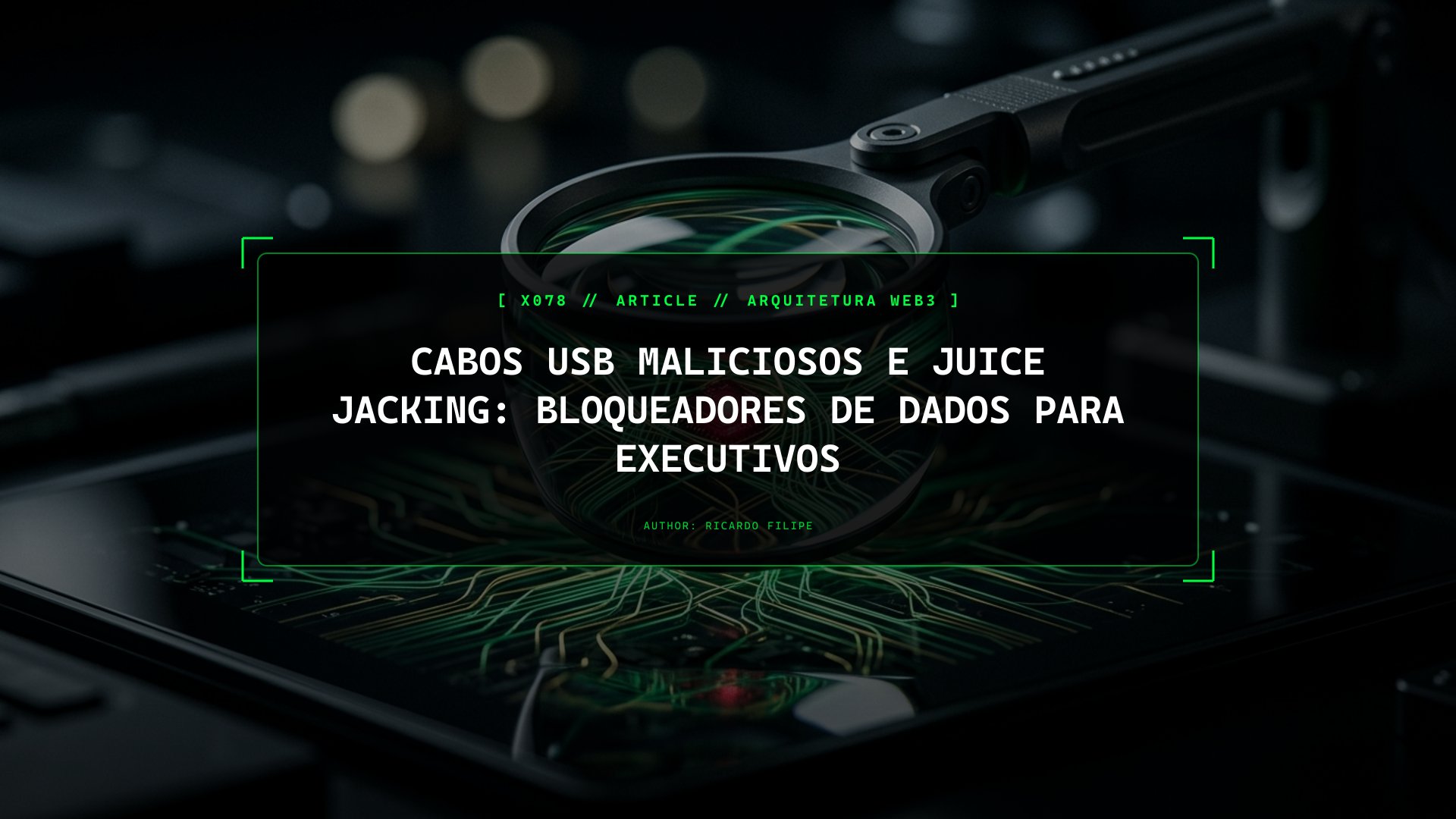 Cabos USB Maliciosos e Juice Jacking: Bloqueadores de Dados para Executivos