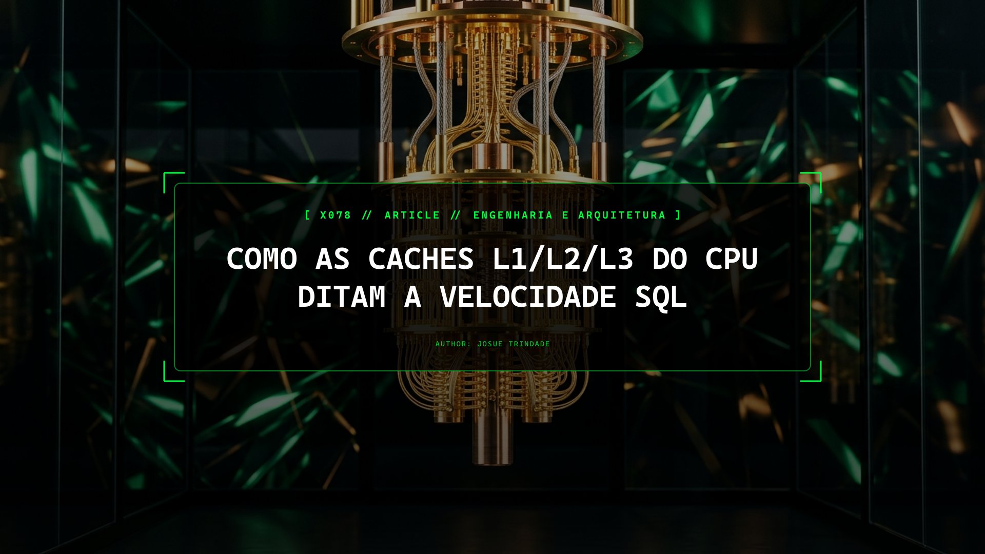 De 1 Nanossegundo na Cache L1 a 80 Nanossegundos na RAM: Porque a Localidade de Memória Manda nas Bases de Dados