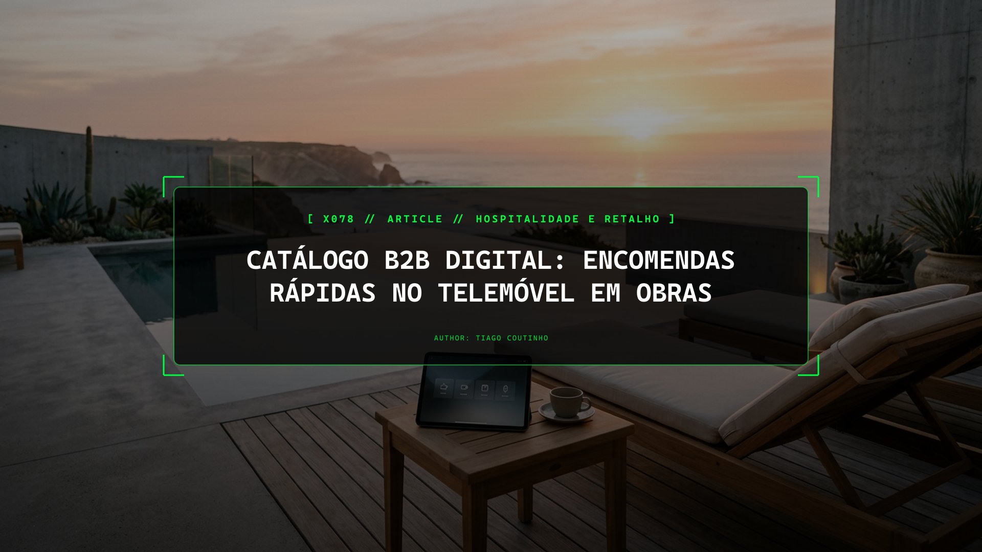 Empreiteiros no Andaime Não Usam Sites Lentos: Encomendas em 3 Toques no Telemóvel