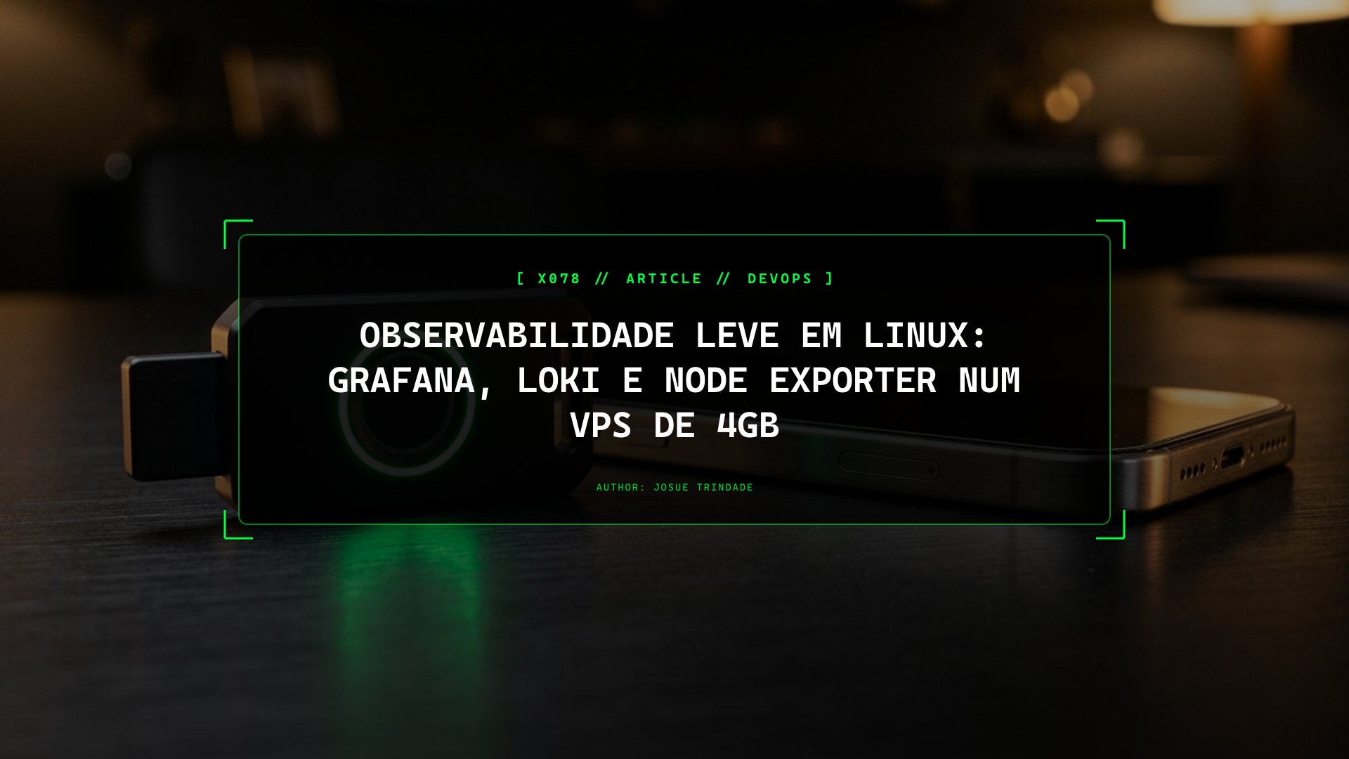 Observabilidade Leve em Linux sem Faturas do Datadog: Grafana, Loki e Node Exporter num VPS de 4GB
