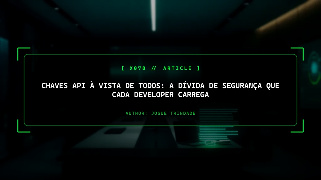 Chaves API à Vista de Todos: A Dívida de Segurança Que Cada Developer Carrega