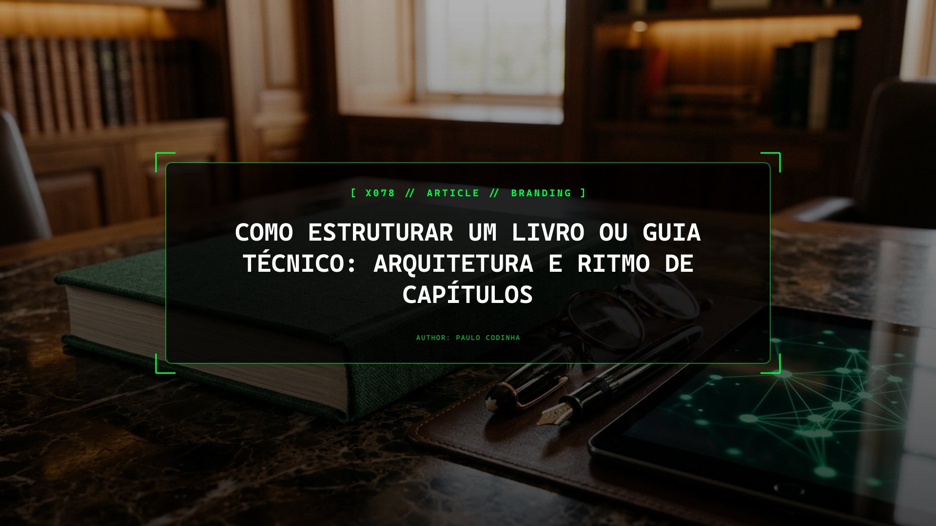 Como Escrever o Livro Definitivo do Teu Setor: Estrutura de Arquitetura de Capítulos que Convertem Autoridade em Clientes