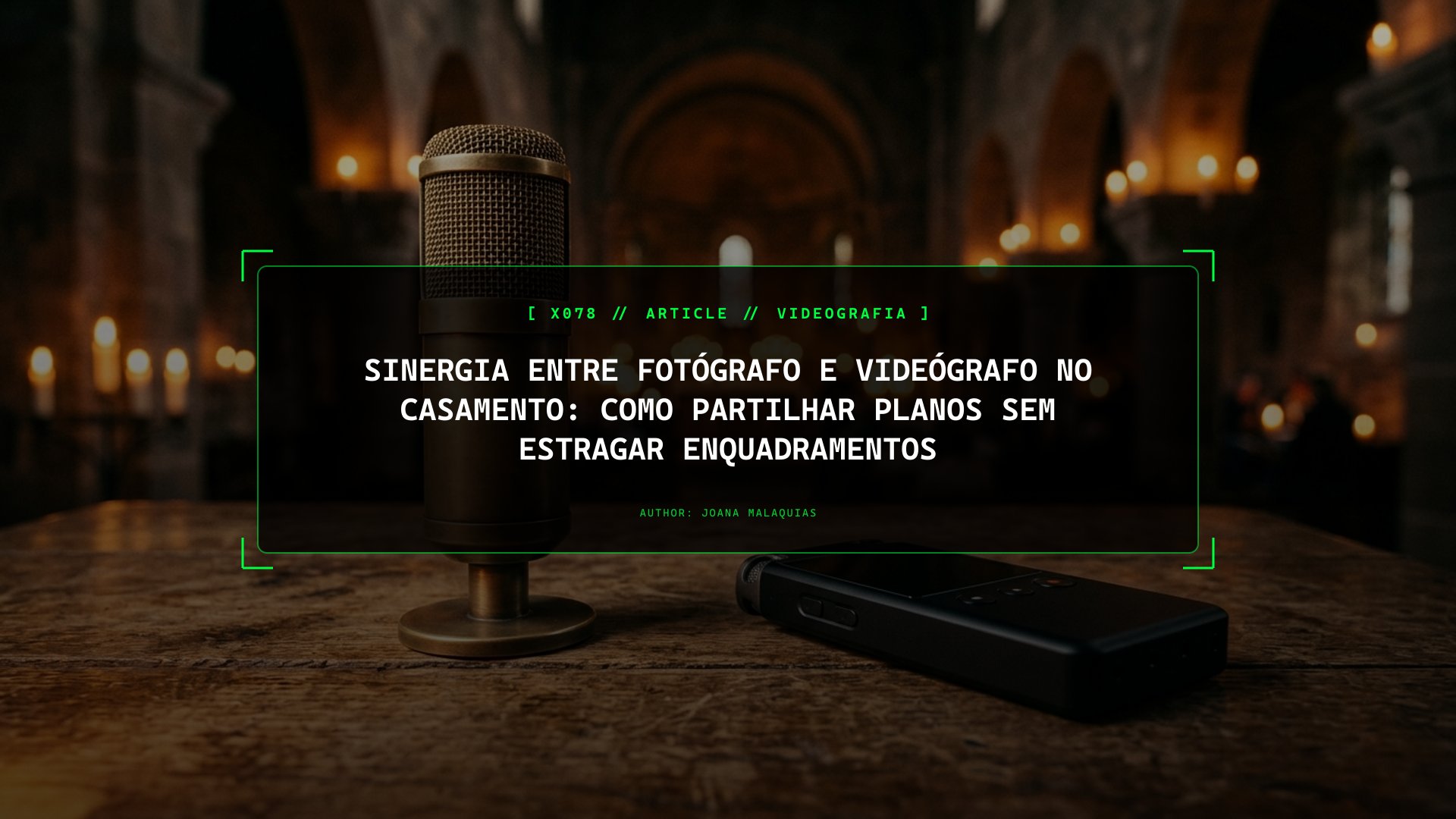 Sinergia Entre Fotógrafo e Videógrafo no Casamento: Como Partilhar Planos Sem Estragar Enquadramentos