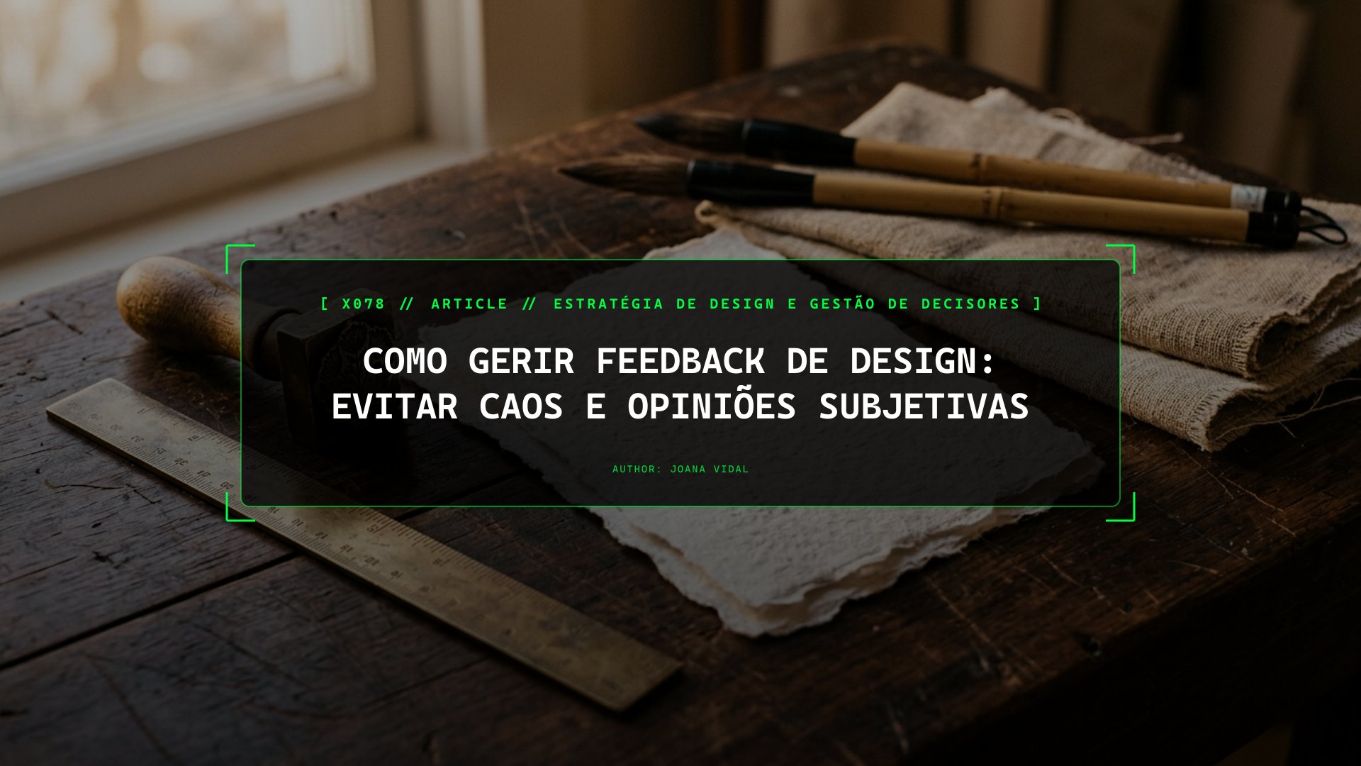 Como Gerir Feedback de Design: Evitar Caos e Opiniões Subjetivas