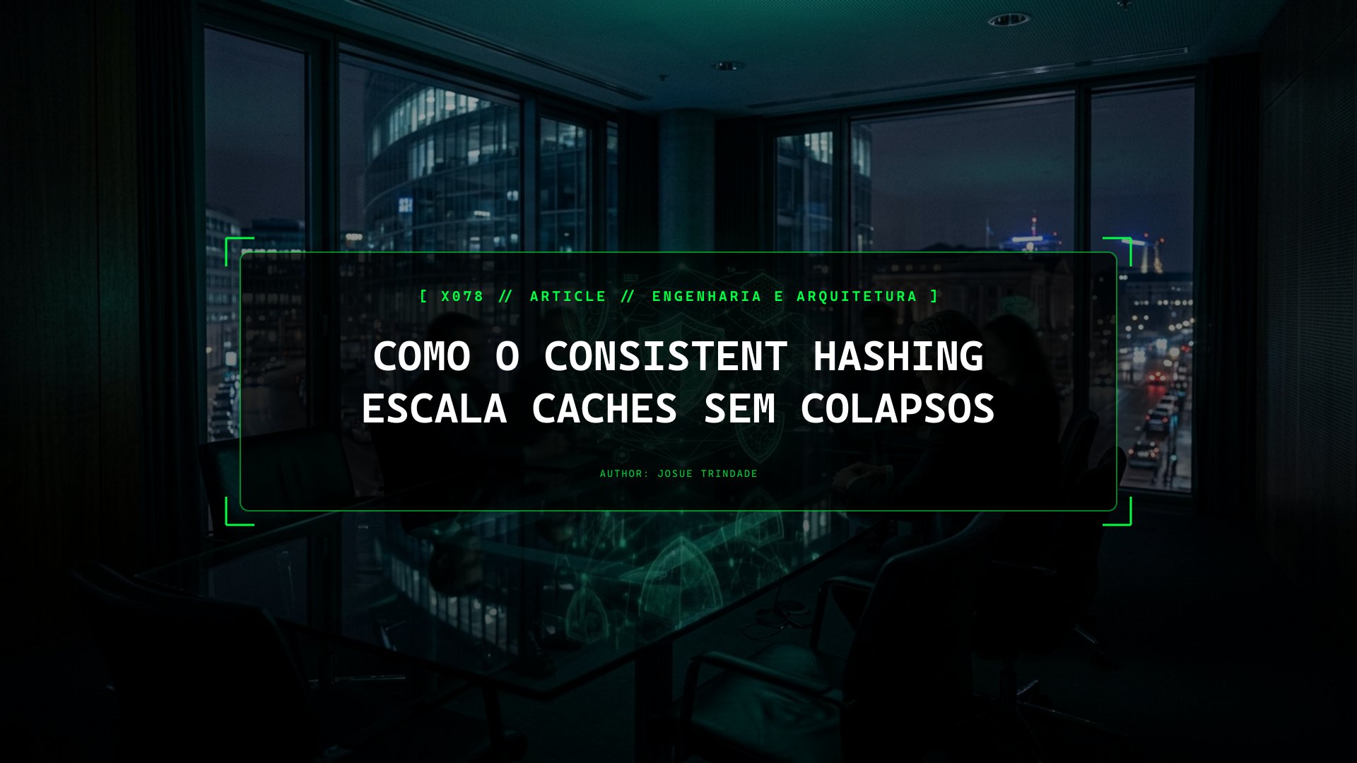 Porque é que hash(key) % N Provoca Colapsos de Cache e Como o Anel de Consistent Hashing o Evita