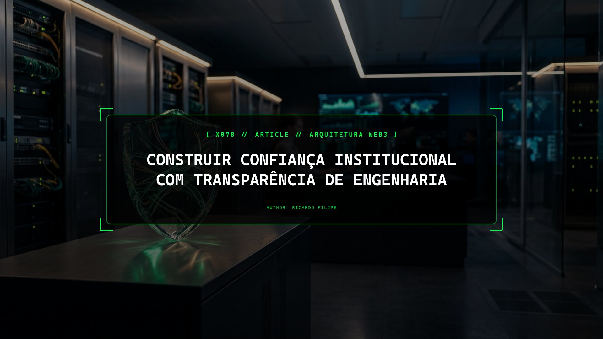 Construir Confiança Institucional com Transparência de Engenharia