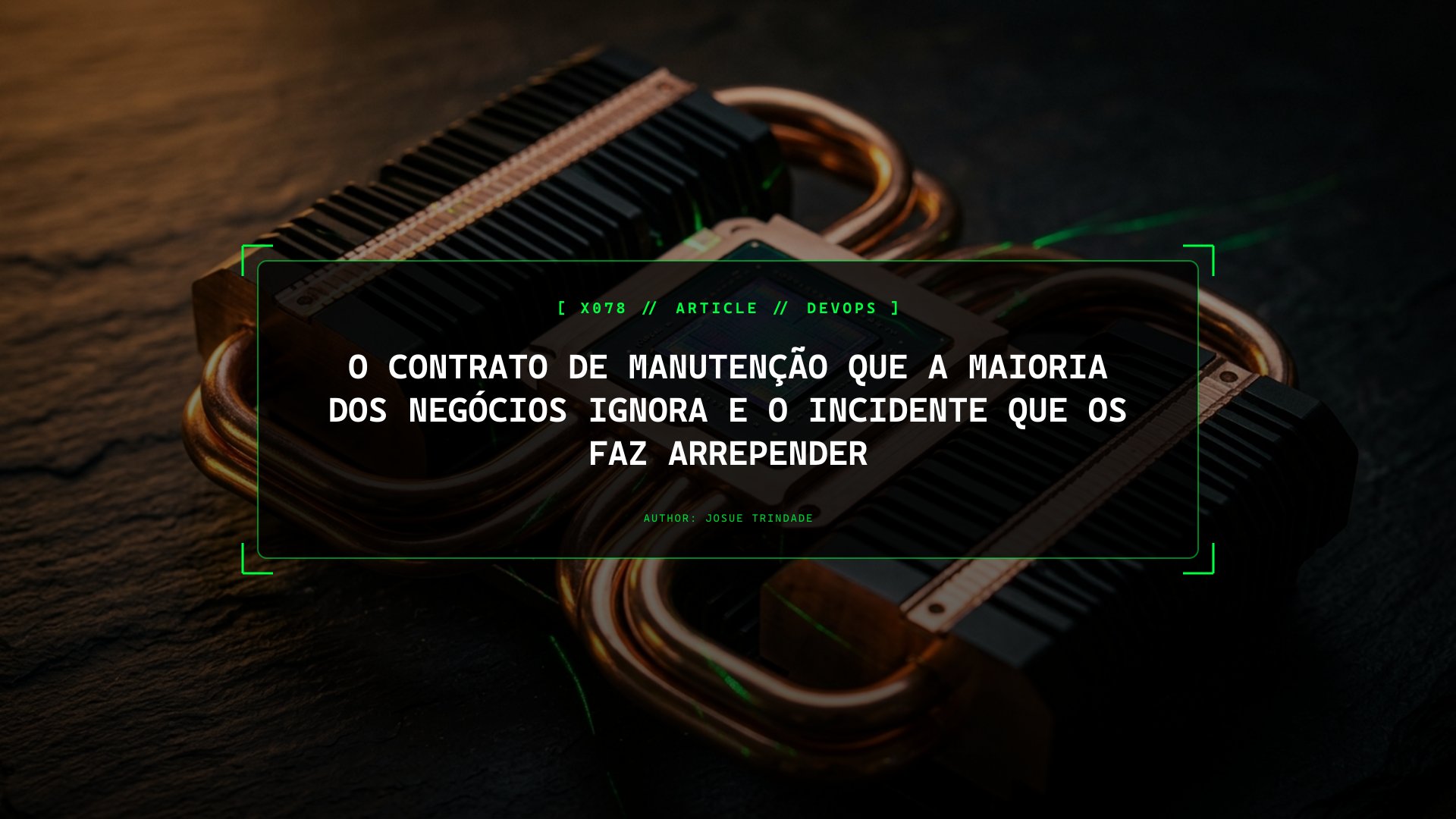 O Contrato de Manutenção Que a Maioria dos Negócios Ignora e o Incidente Que Os Faz Arrepender