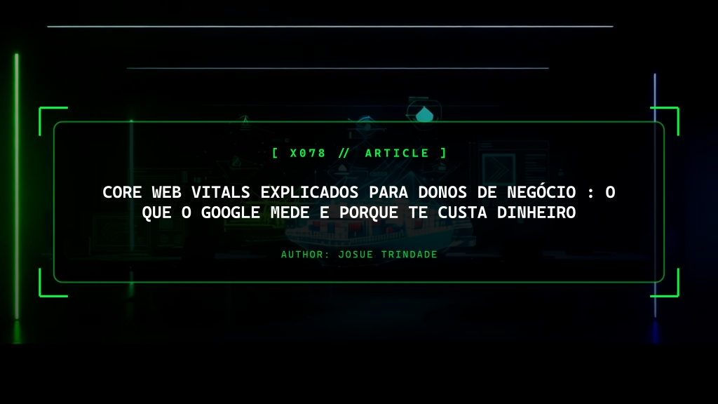 Core Web Vitals Explicados para donos de negócio (seja de uma clínica, ginásio boutique ou escritório de advocacia): O Que o Google Mede e Porque Importa