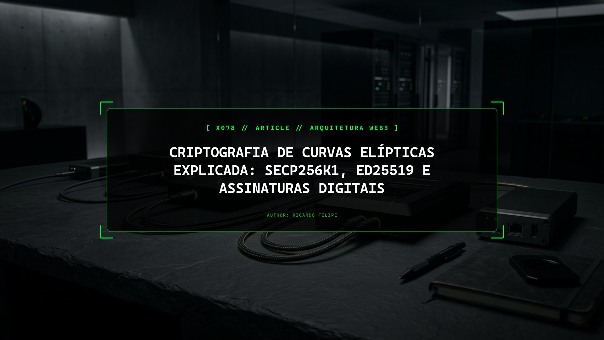 Criptografia de Curvas Elípticas Explicada: secp256k1, Ed25519 e Assinaturas Digitais