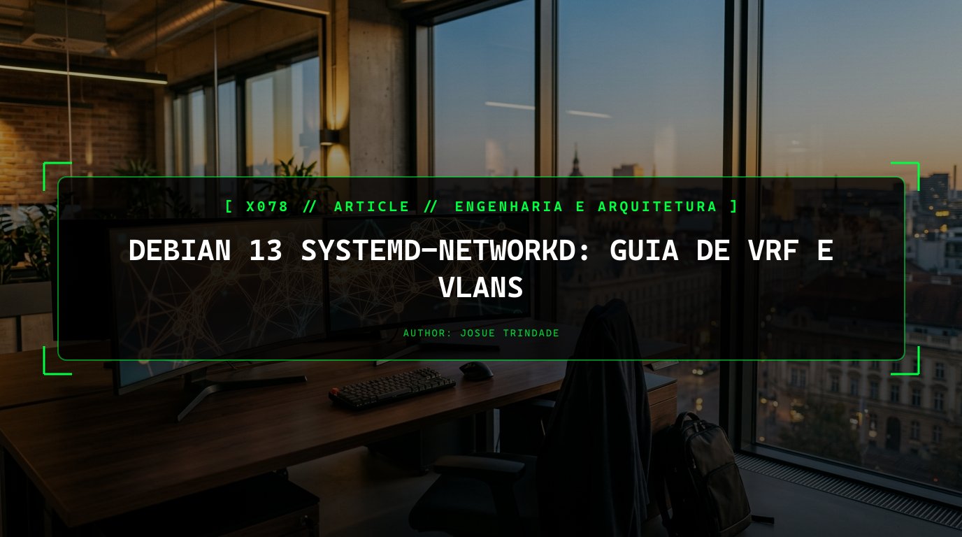 Encaminhamento Determinístico VRF e VLAN com systemd-networkd no Debian 13