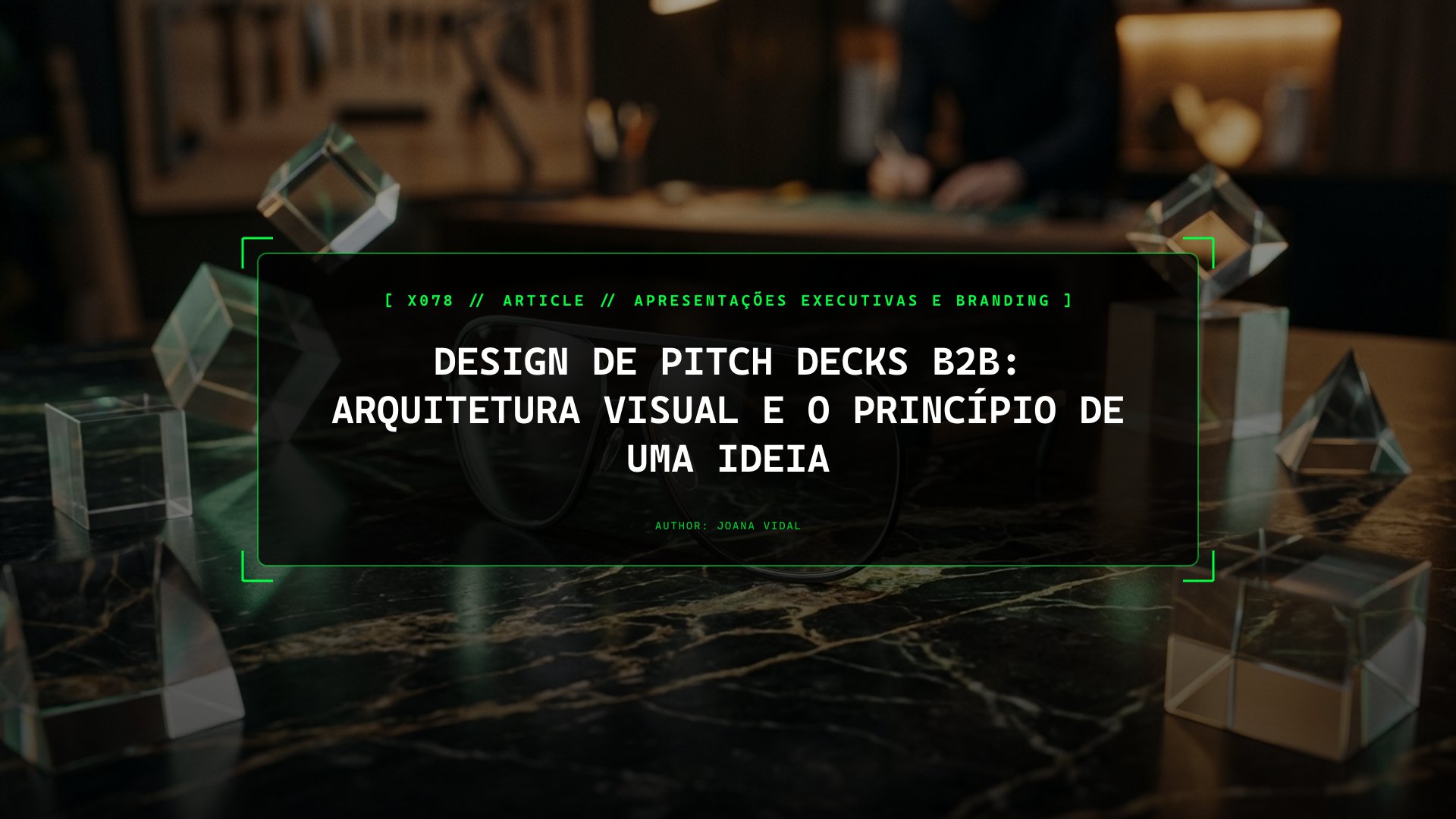 Design de Pitch Decks B2B: Arquitetura Visual e o Princípio de Uma Ideia