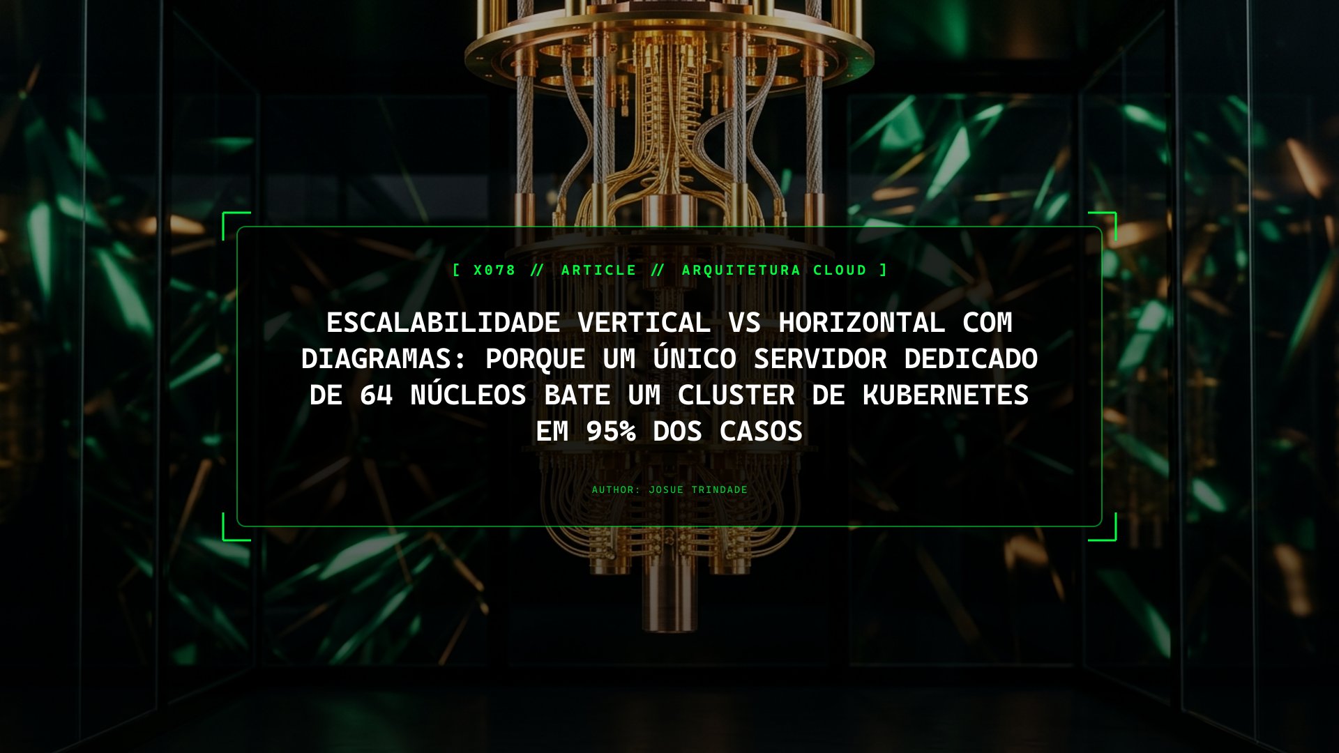 Escalabilidade Vertical vs Horizontal na Prática: Porque um Único Servidor Dedicado de 64 Núcleos Bate um Cluster de Kubernetes em 95% dos Casos