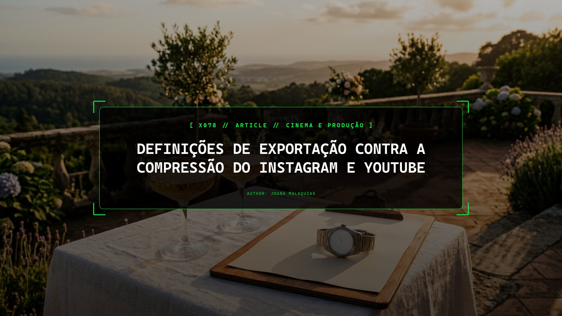 Definições de Exportação Contra a Compressão do Instagram e YouTube