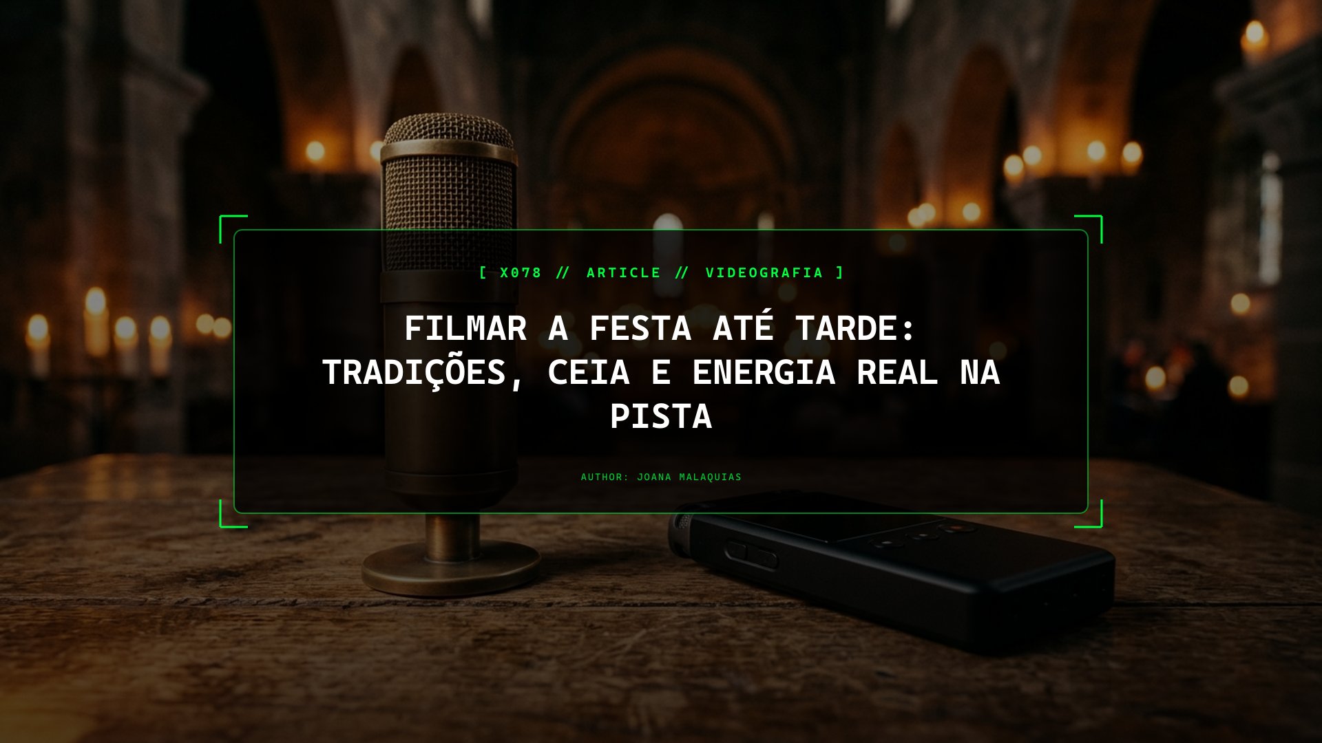 Filmar a Festa até Tarde: Tradições, Ceia e Energia Real na Pista