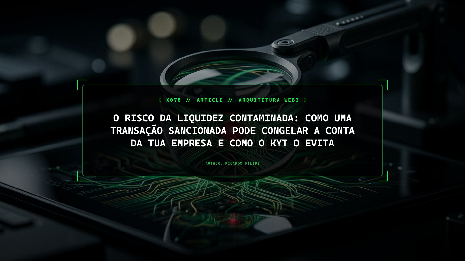 O Risco da Liquidez Contaminada: Como uma Transação Sancionada Pode Congelar a Conta da Tua Empresa e Como o KYT o Evita