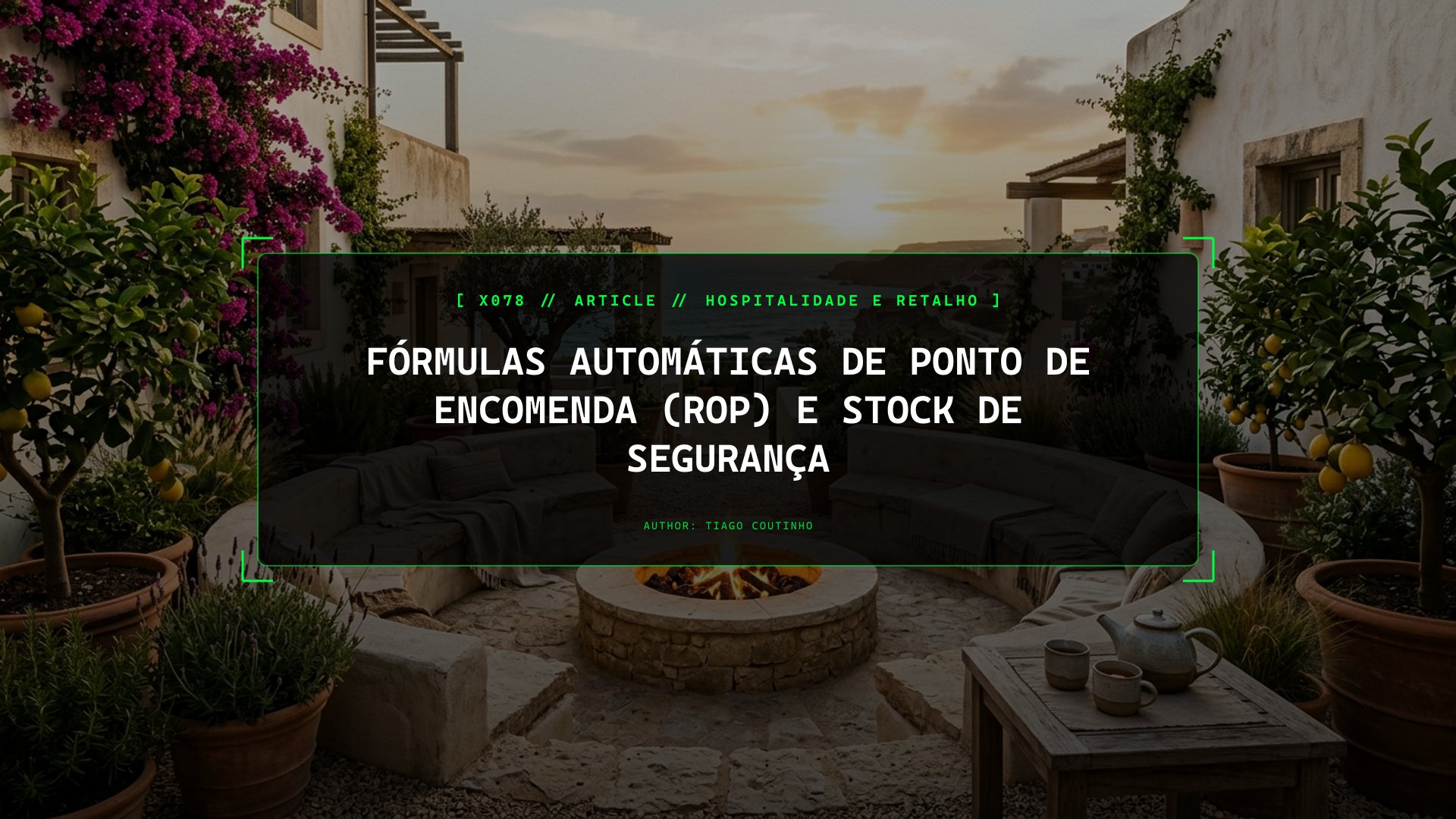 Fórmulas Automáticas de Ponto de Encomenda (ROP) e Stock de Segurança