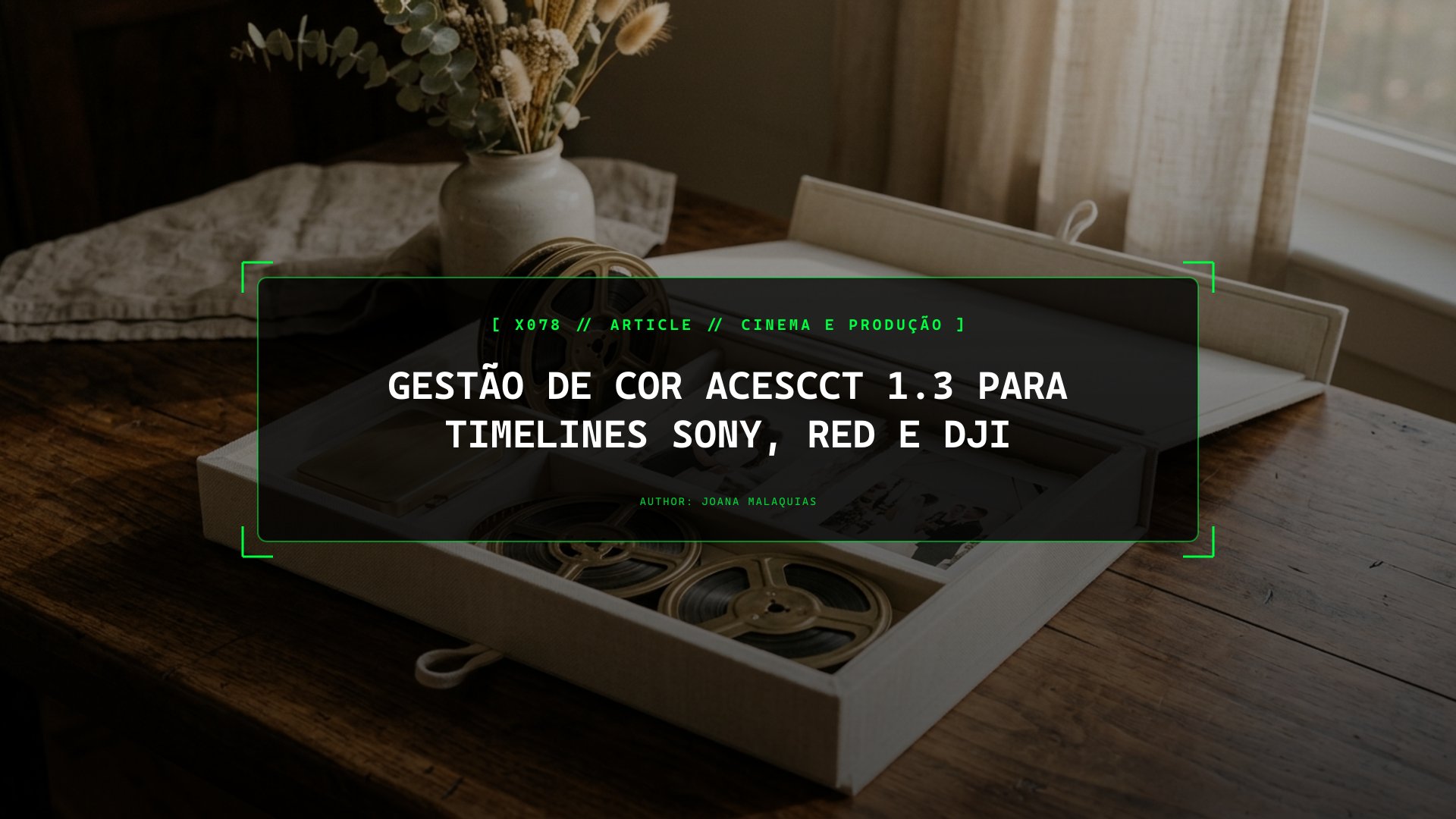 Gestão de Cor ACEScct 1.3 para Timelines Sony, RED e DJI