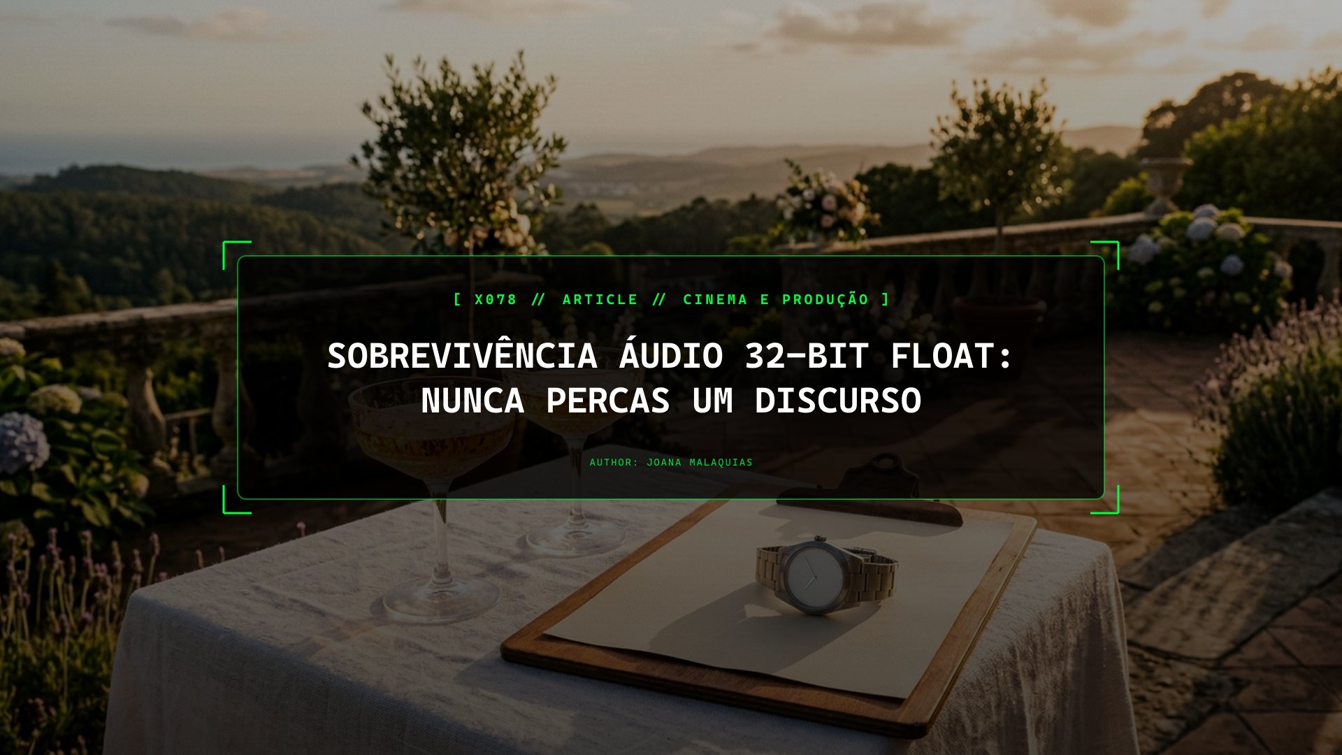 Sobrevivência Áudio 32-Bit Float: Nunca Percas um Discurso