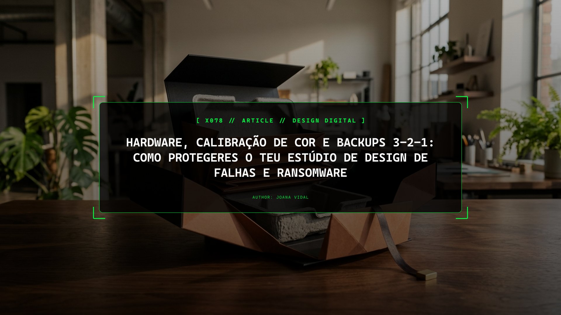 Hardware, Calibração de Cor e Backups 3-2-1: Como Protegeres o Teu Estúdio de Design de Falhas e Ransomware