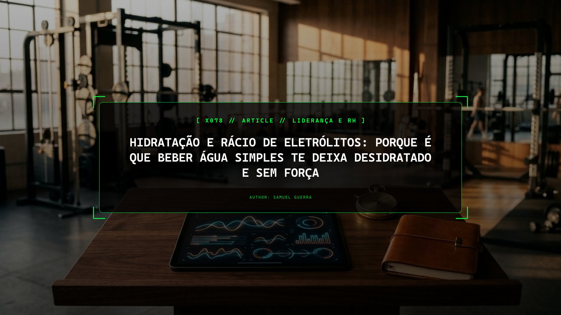 Hidratação e Rácio de Eletrólitos: Porque é Que Beber Água Simples te Deixa Desidratado e Sem Força