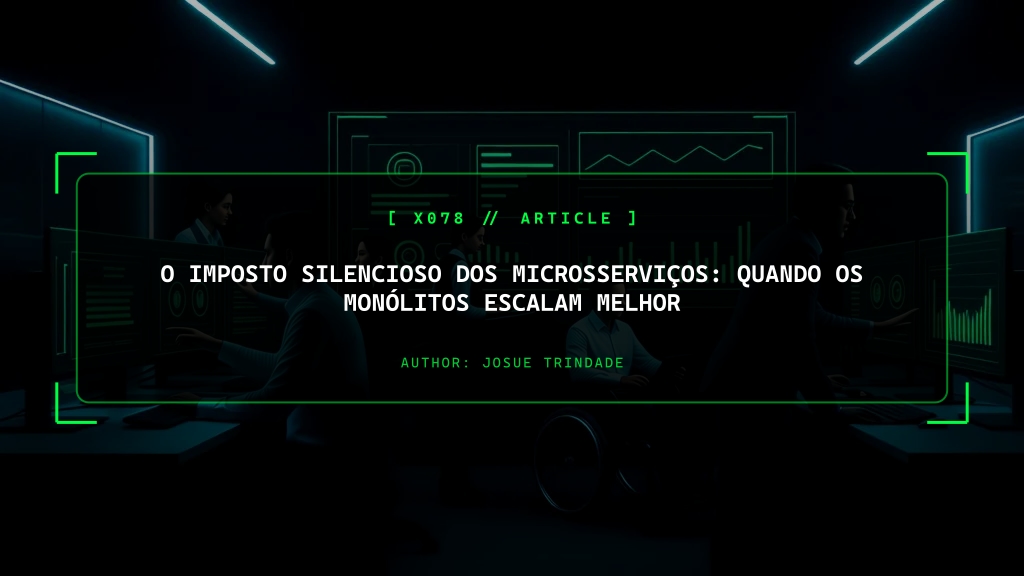 O Imposto Silencioso dos Microsserviços: Quando os Monólitos Escalam Melhor
