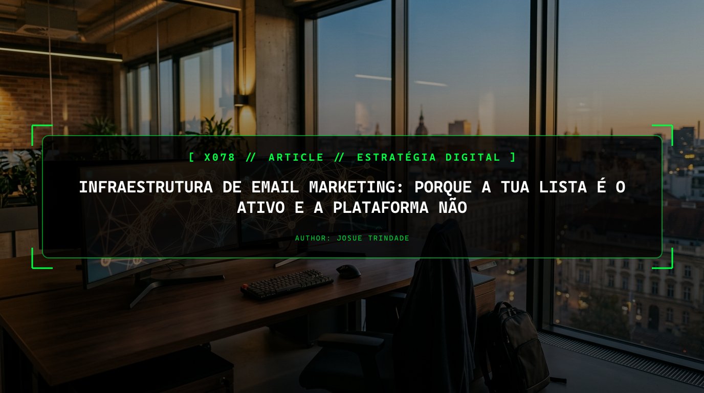Infraestrutura de Email Marketing: Porque a Tua Lista É o Ativo e a Plataforma Não