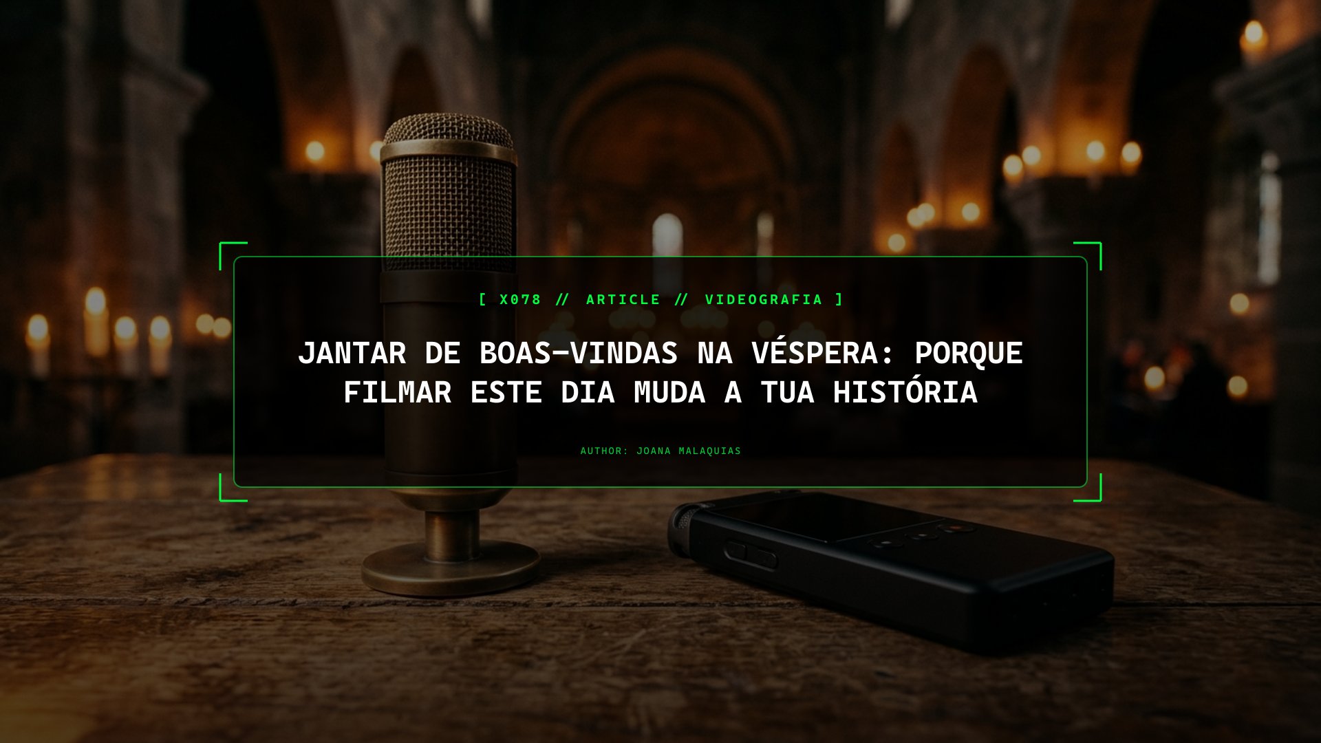 Jantar de Boas-Vindas na Véspera: Porque Filmar Este Dia Muda a Tua História