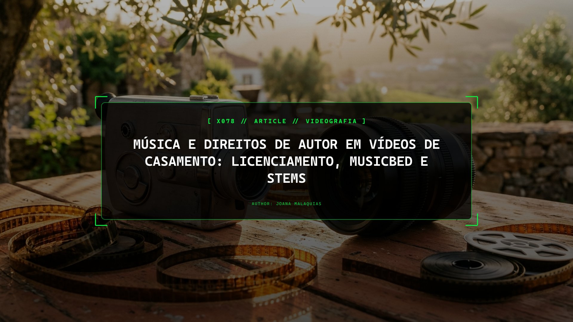 Música e Direitos de Autor em Vídeos de Casamento: Licenciamento, Musicbed e Stems
