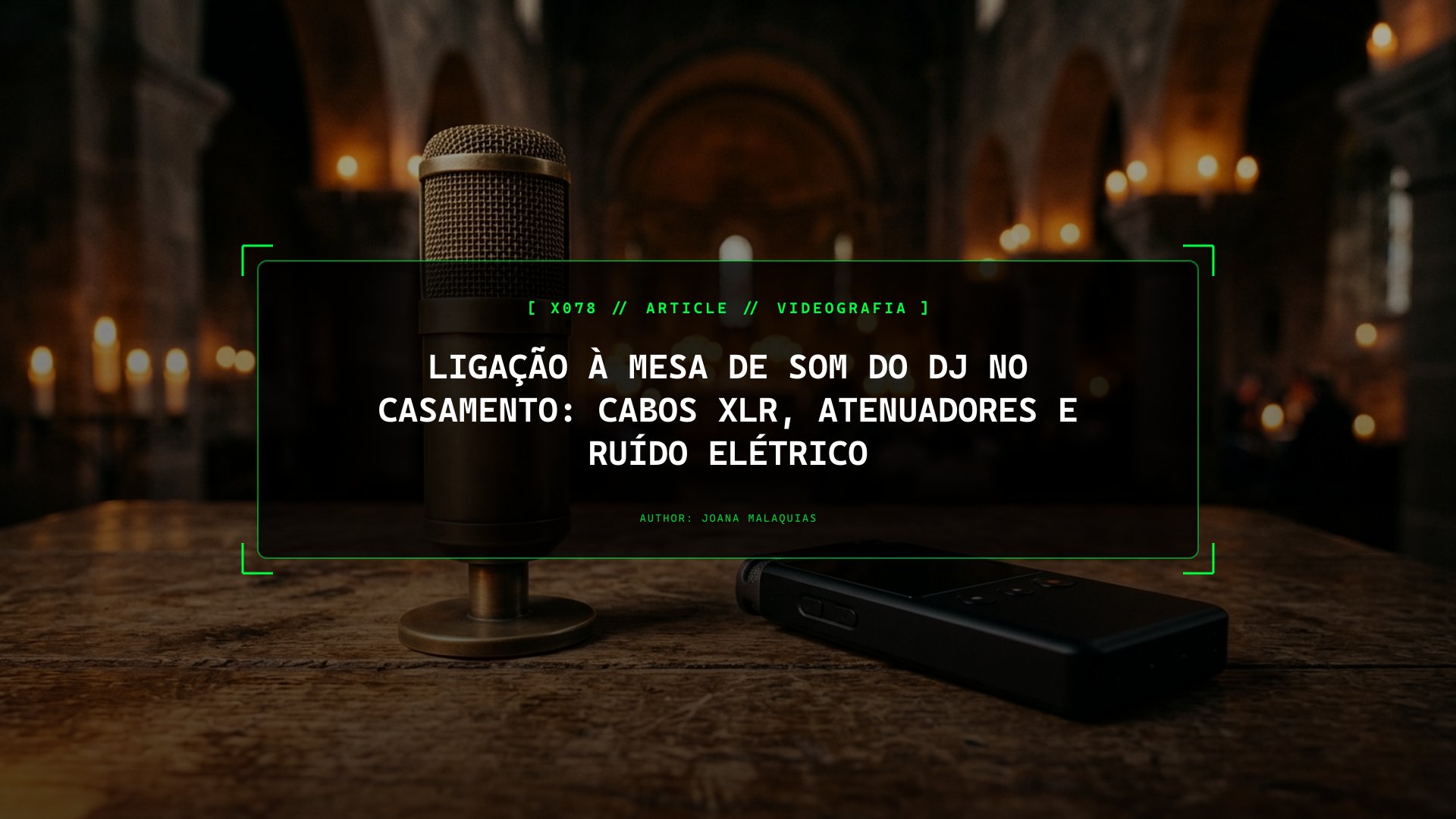 Ligação à Mesa de Som do DJ no Casamento: Cabos XLR, Atenuadores e Ruído Elétrico