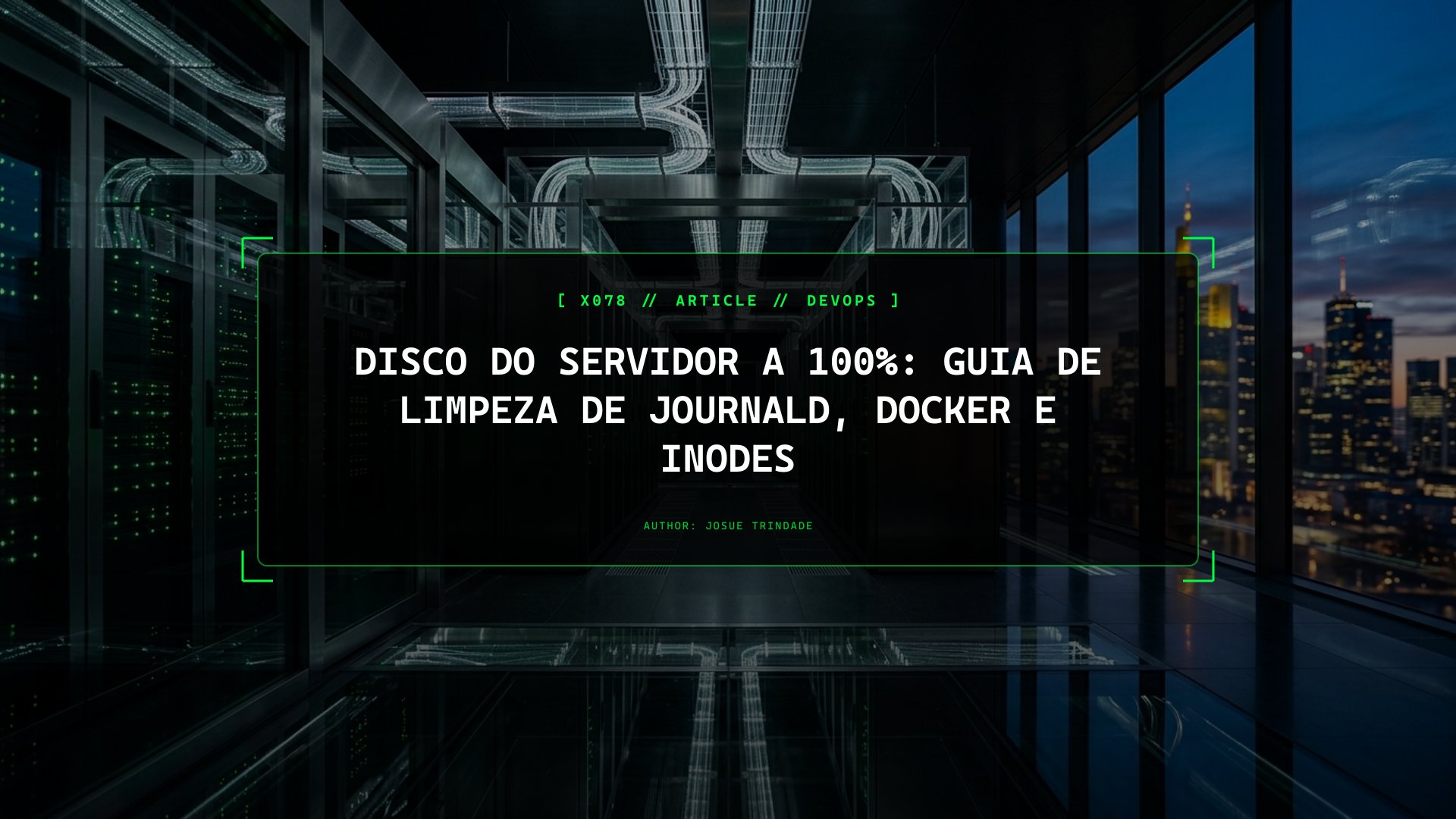 Disco do Servidor a 100%? O Teu Guia Prático para Limpar o journald, Docker overlay2 e Inodes Esgotados