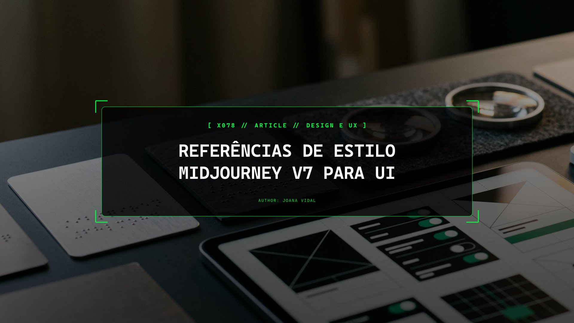 Referências de Estilo e Folhas de Personagem no Midjourney v7 para UI