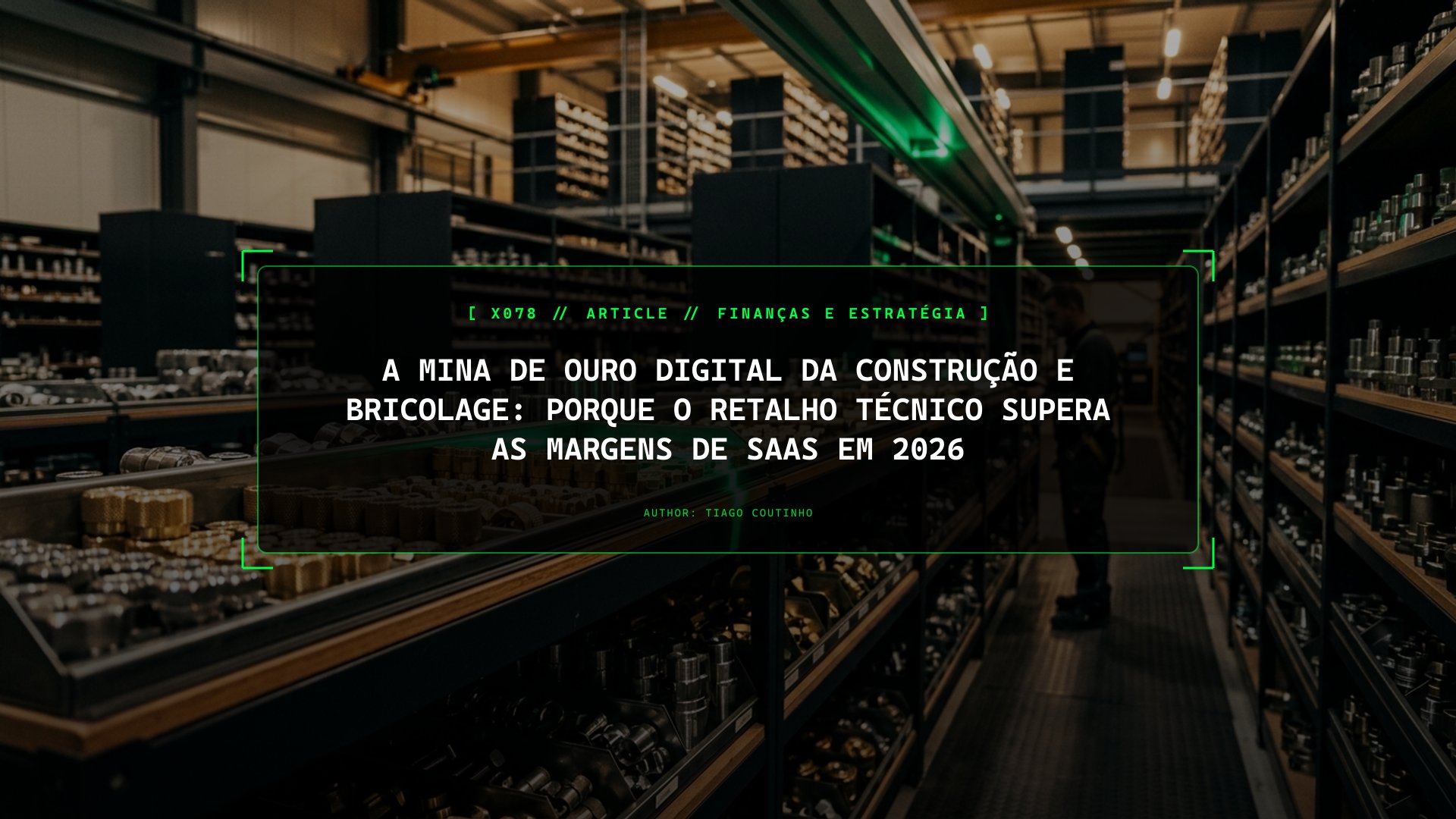 A Mina de Ouro Digital da Construção e Bricolage: Porque o Retalho Técnico Supera as Margens de SaaS em 2026