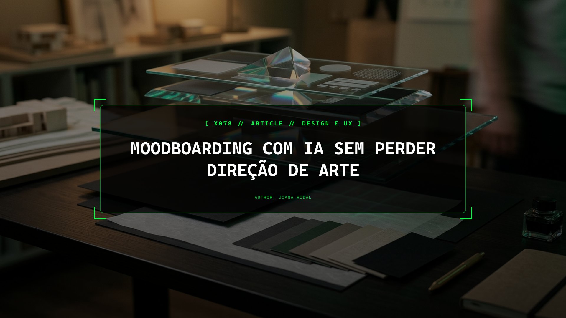 Moodboarding Assistido por IA sem Perderes a Direção de Arte Exclusiva