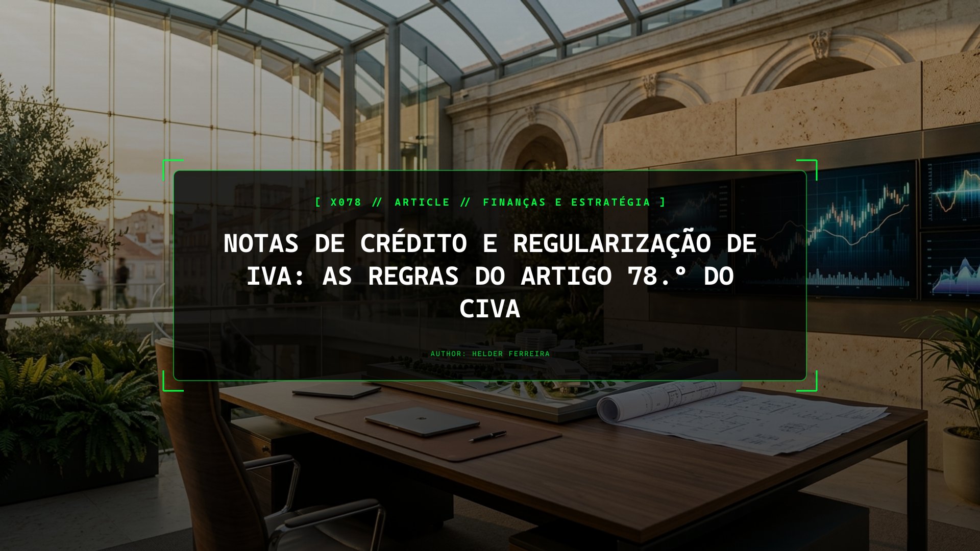 Notas de Crédito e Regularização de IVA: As Regras do Artigo 78.º do CIVA