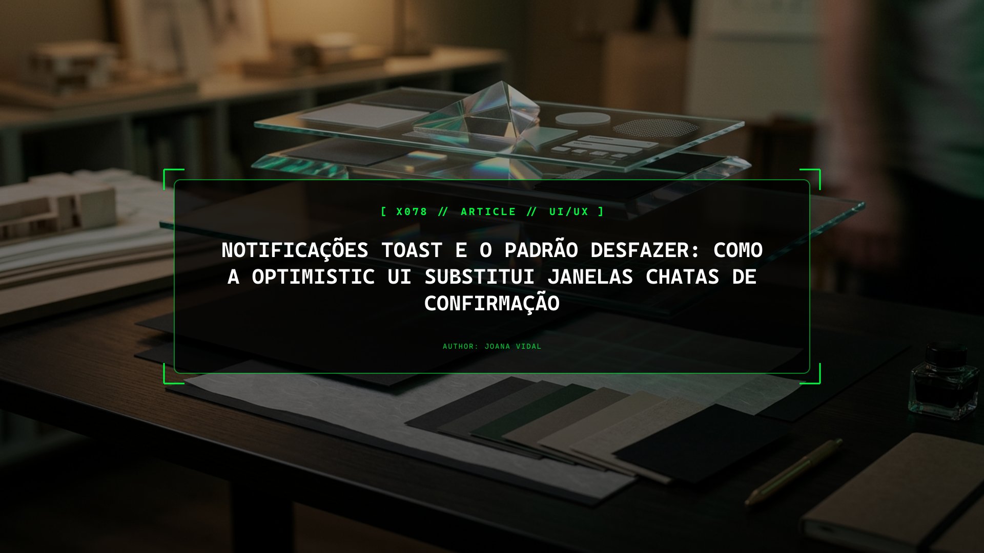 Notificações Toast e o Padrão Desfazer: Como a Optimistic UI Substitui Janelas Chatas de Confirmação
