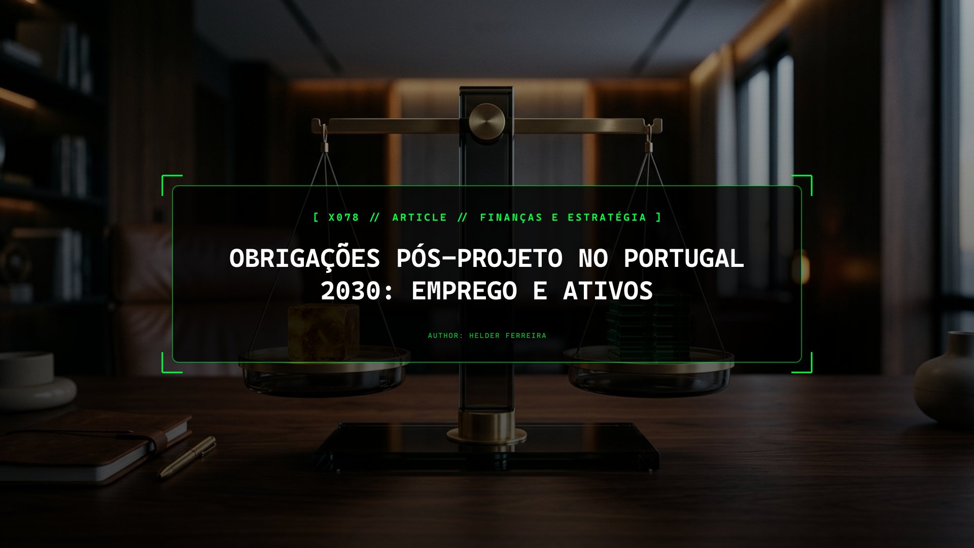 Obrigações Pós-Projeto no Portugal 2030: Emprego e Ativos