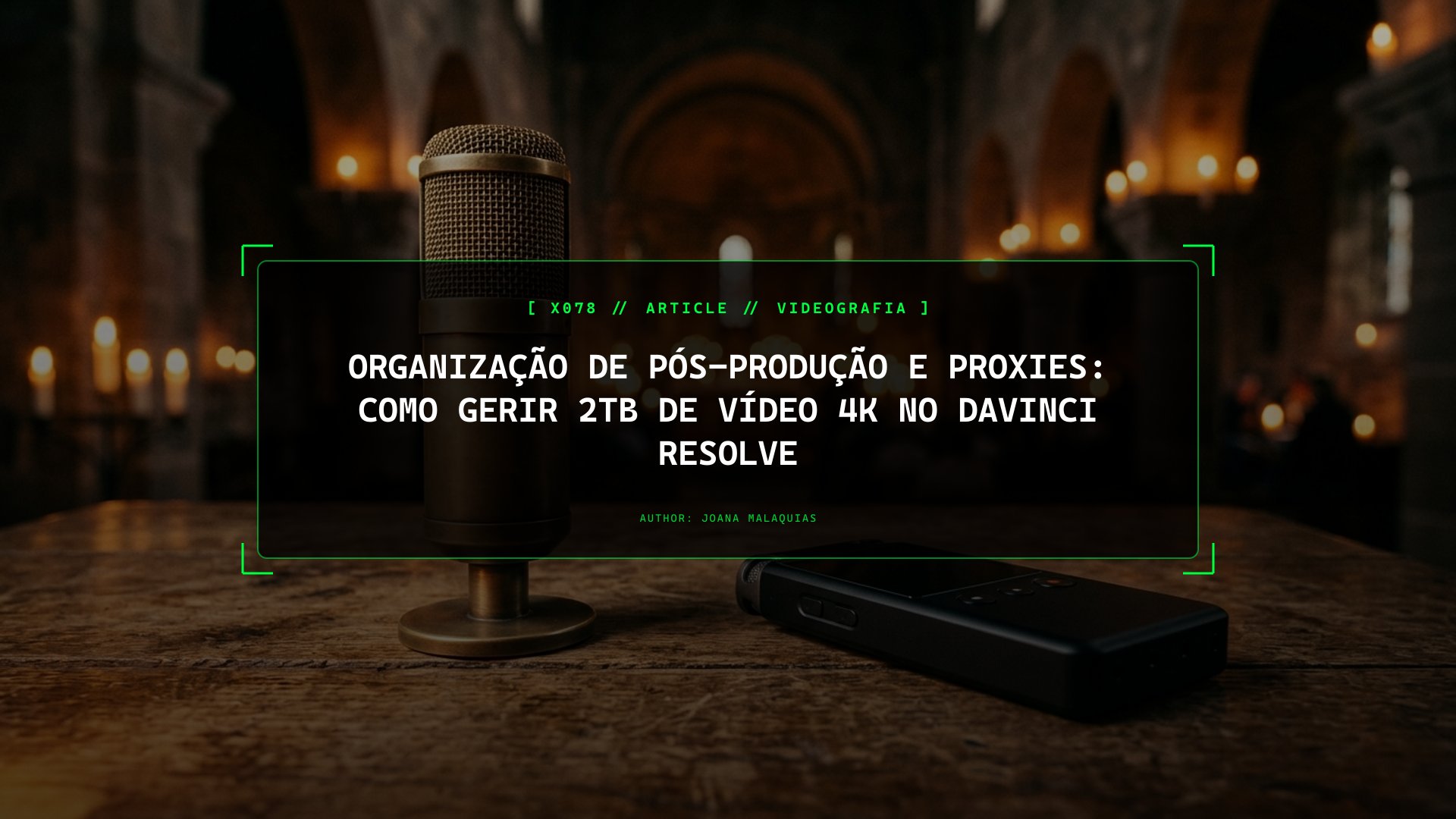 Organização de Pós-Produção e Proxies: Como Gerir 2TB de Vídeo 4K no DaVinci Resolve