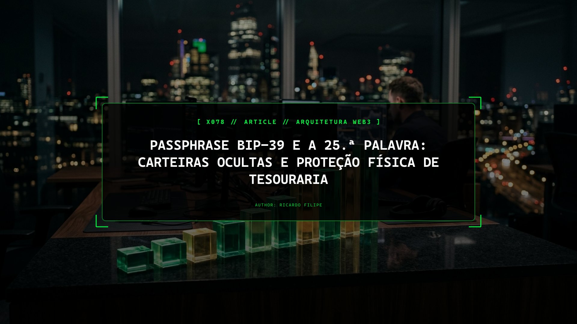 Passphrase BIP-39 e a 25.ª Palavra: Carteiras Ocultas e Proteção Física de Tesouraria