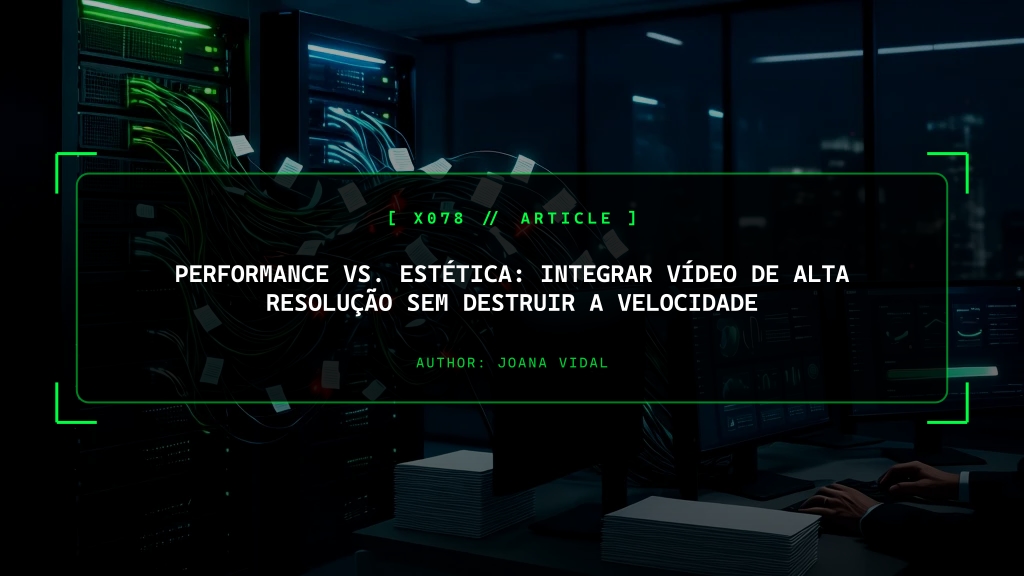 Performance vs. Estética: Como Integrar Vídeo de Alta Resolução Sem Matar Violentamente o teu PageSpeed