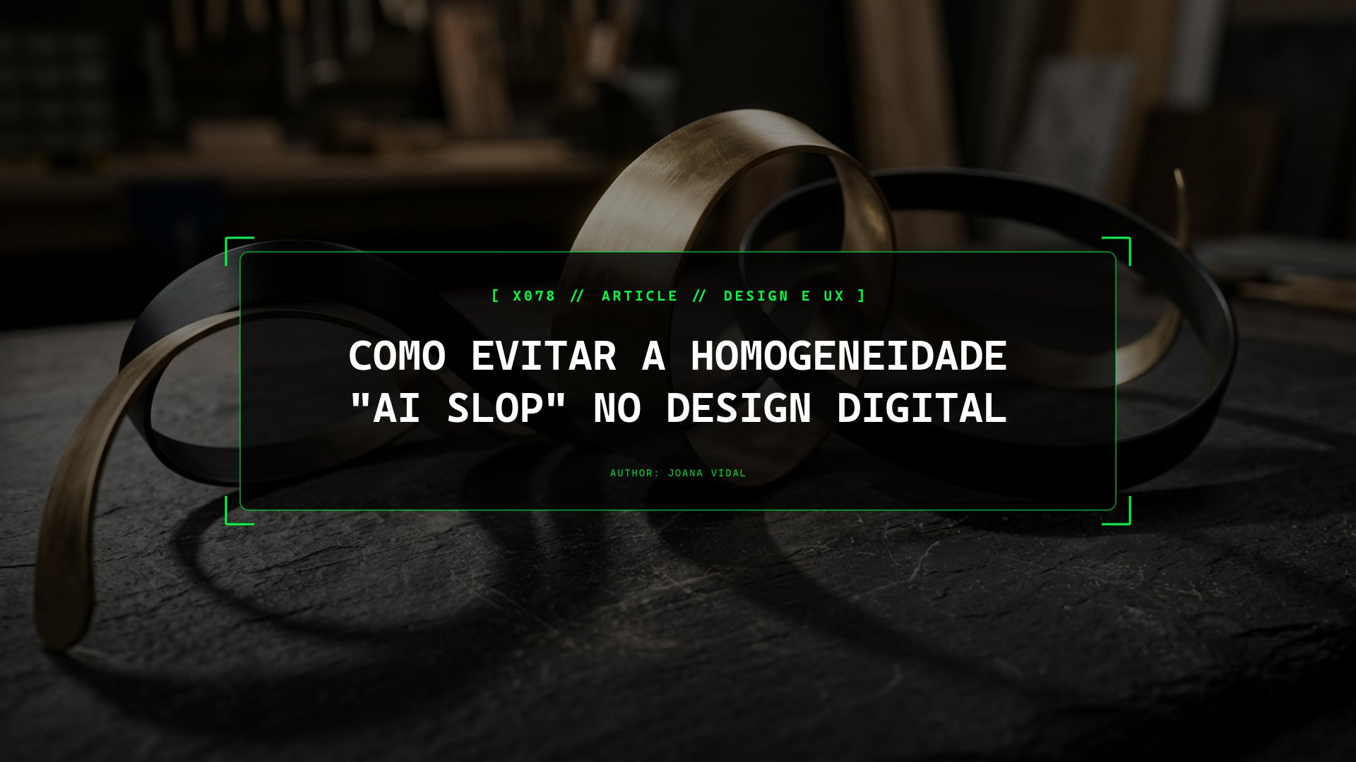 Como Evitar a Homogeneidade do "AI Slop" no Design de Produtos Digitais em 2026