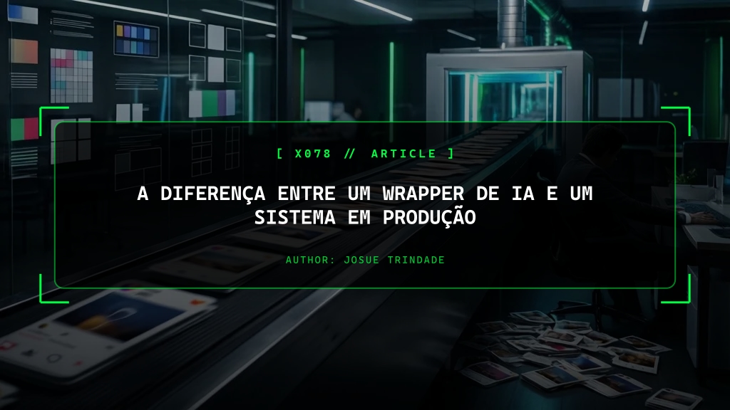 A Diferença Entre um Wrapper de IA e um Sistema em Produção