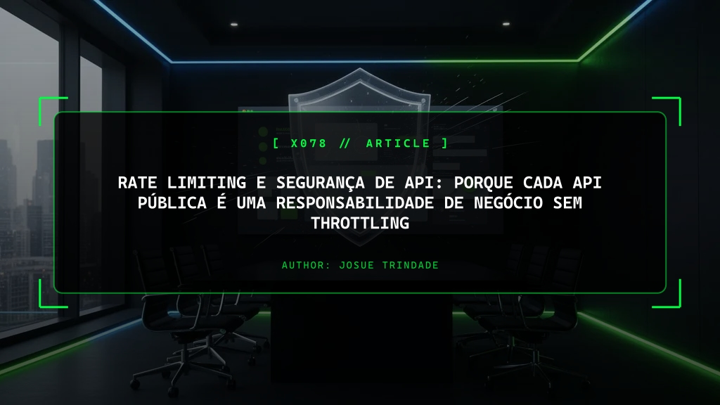 Rate Limiting e Segurança de API: Porque Cada API Pública É uma Responsabilidade Sem Throttling