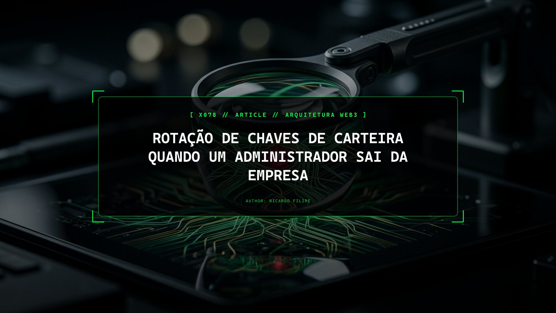 Rotação de Chaves de Carteira Quando um Administrador Sai da Empresa