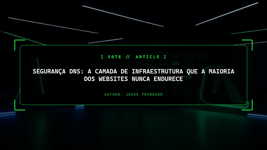 Segurança DNS: A Camada de Infraestrutura Que a Maioria dos Websites Nunca Endurece