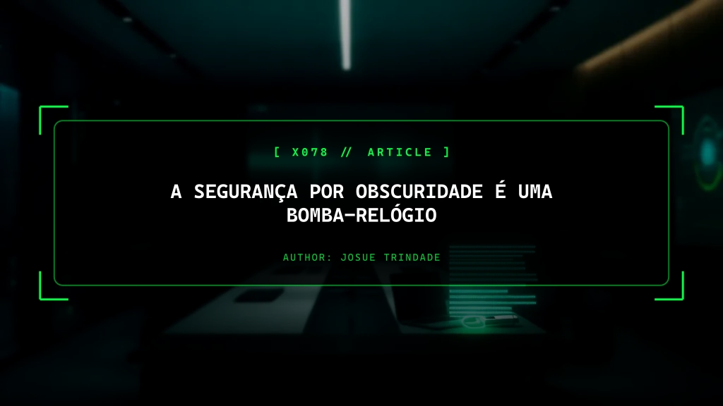 A Segurança por Obscuridade é uma Bomba-Relógio