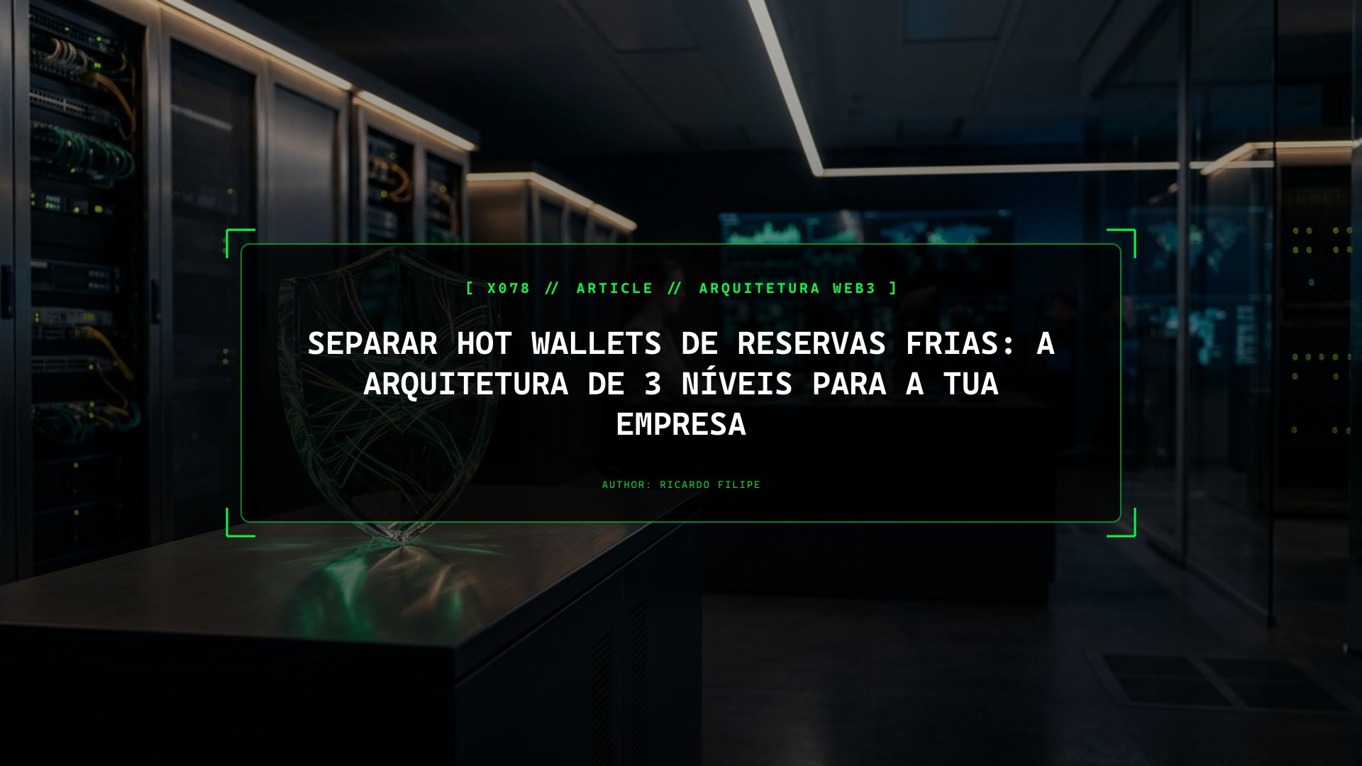 Separar Hot Wallets de Reservas Frias: A Arquitetura de 3 Níveis para a Tua Empresa